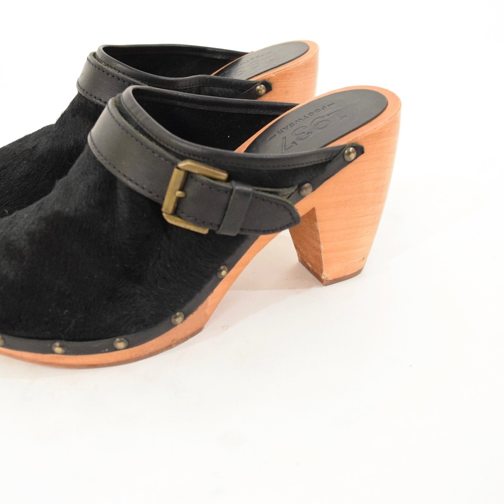 ❌SOLD❌MADEWELL 1937 Pony Hair Wooden Heel Clogs - Picture 2 of 6